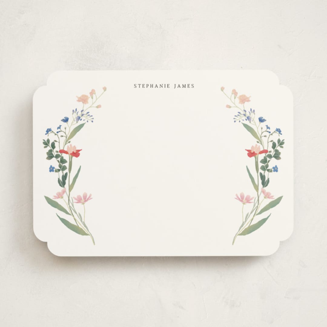 "Botanical" - Personalized Stationery Cards in Spring by Elly - Front