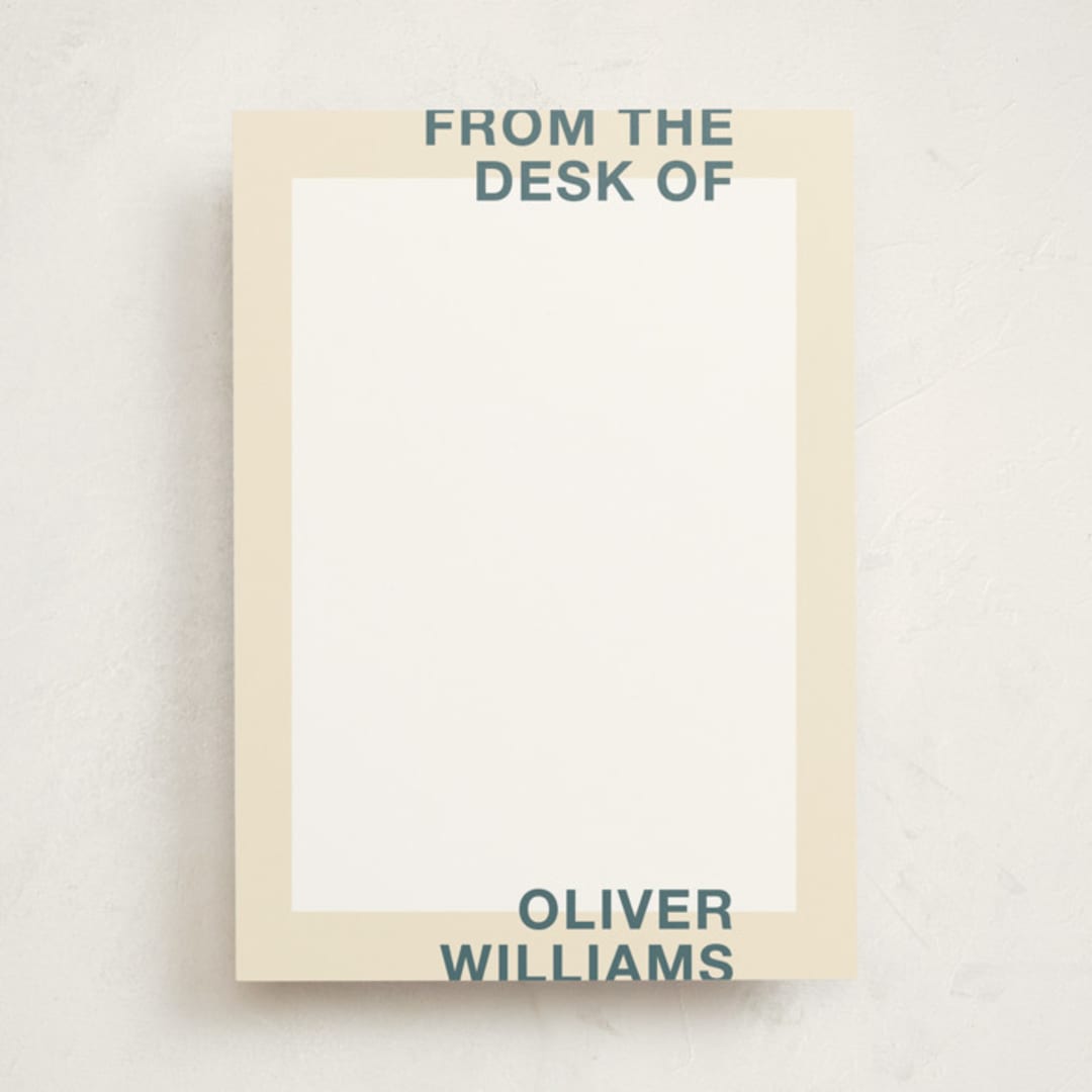 "Boldish" - Personalized Stationery Cards in Ocean by Owl and Toad - Front