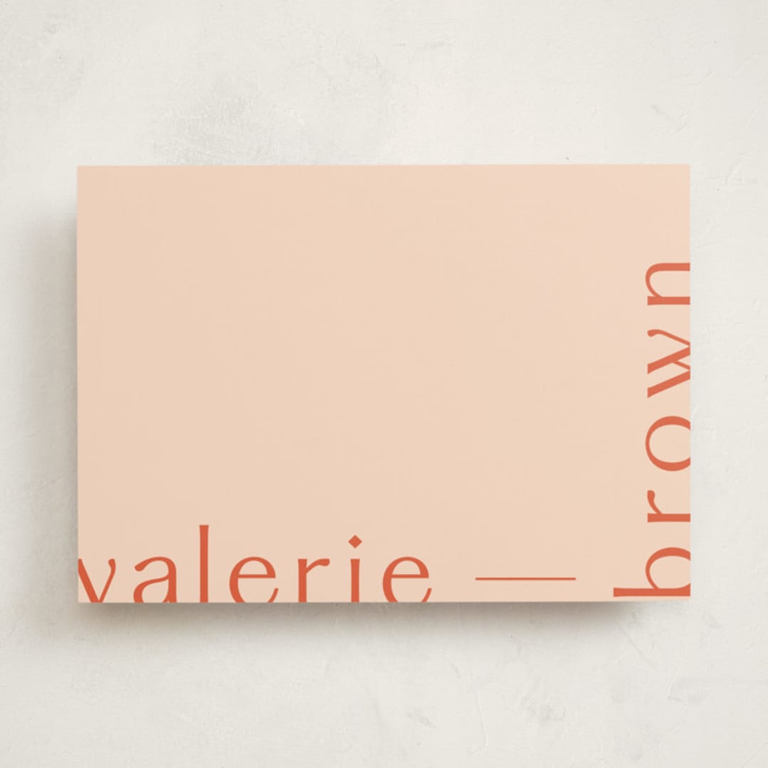 "Diamond" - Personalized Stationery Cards in Citrus by Blustery August - Front