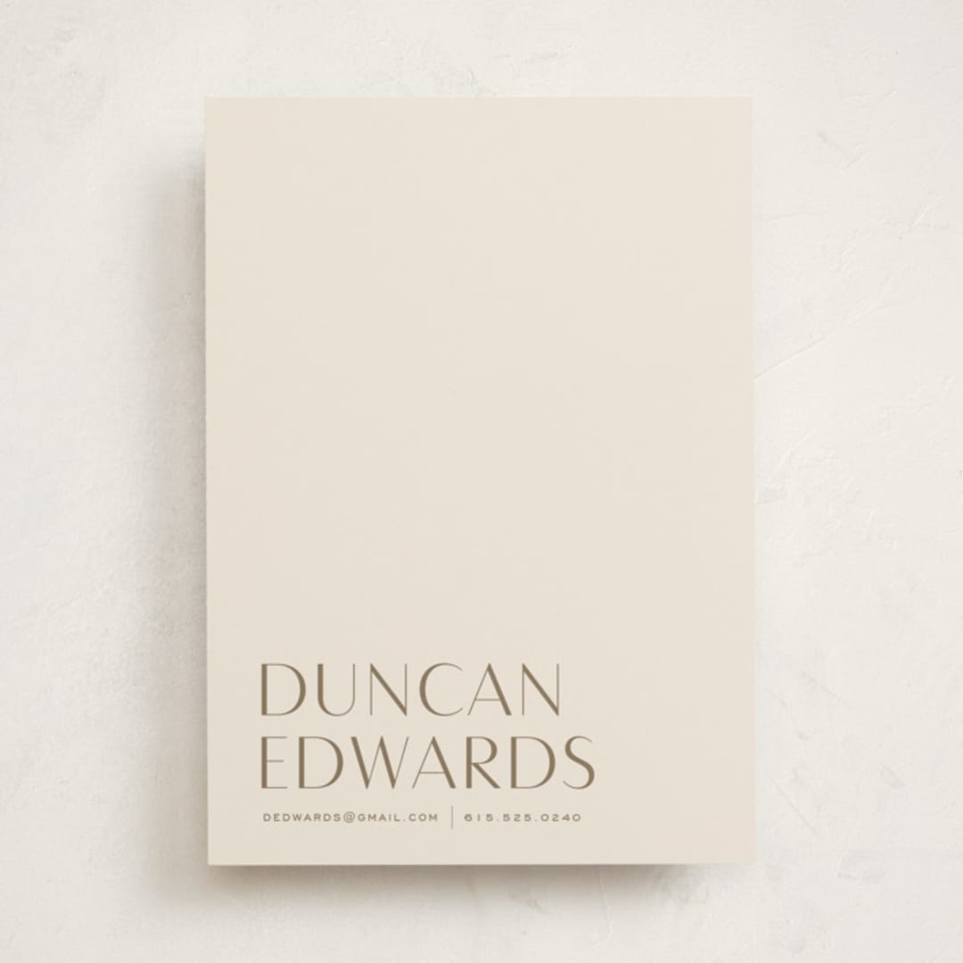 "Classic" - Personalized Stationery Cards in Golden by Sara Hicks Malone - Front
