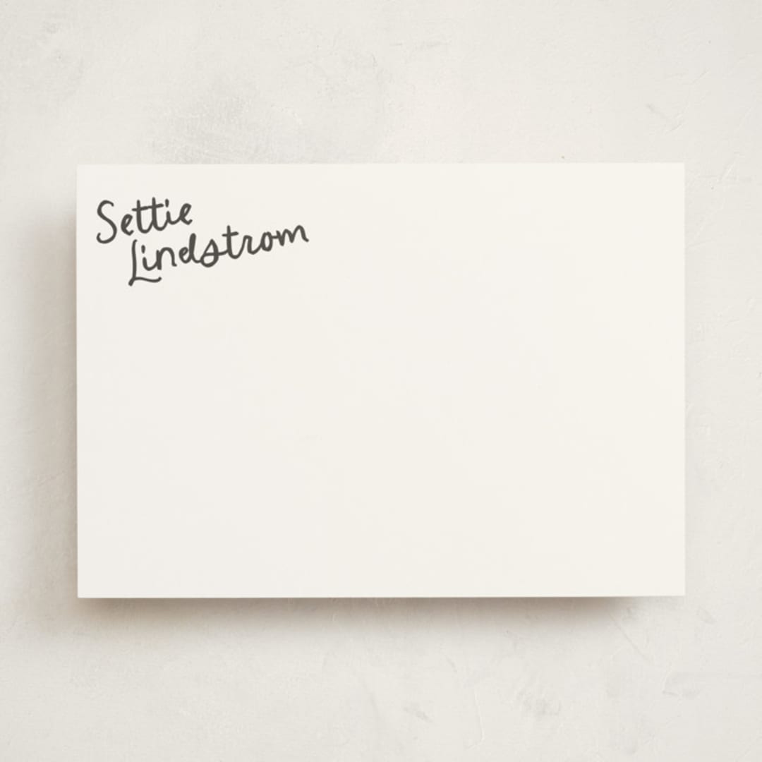 "Settie" - Personalized Stationery Cards in Ink by Megan Davis - Front