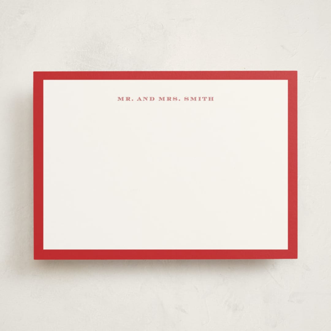 "Rambla" - Personalized Stationery Cards in Apple by Pati Cascino - Front