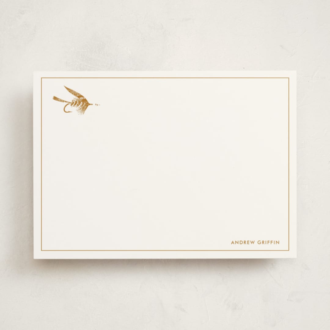 "Fly Fishing" - Personalized Stationery Cards in Desert by Chris Ferebee - Front