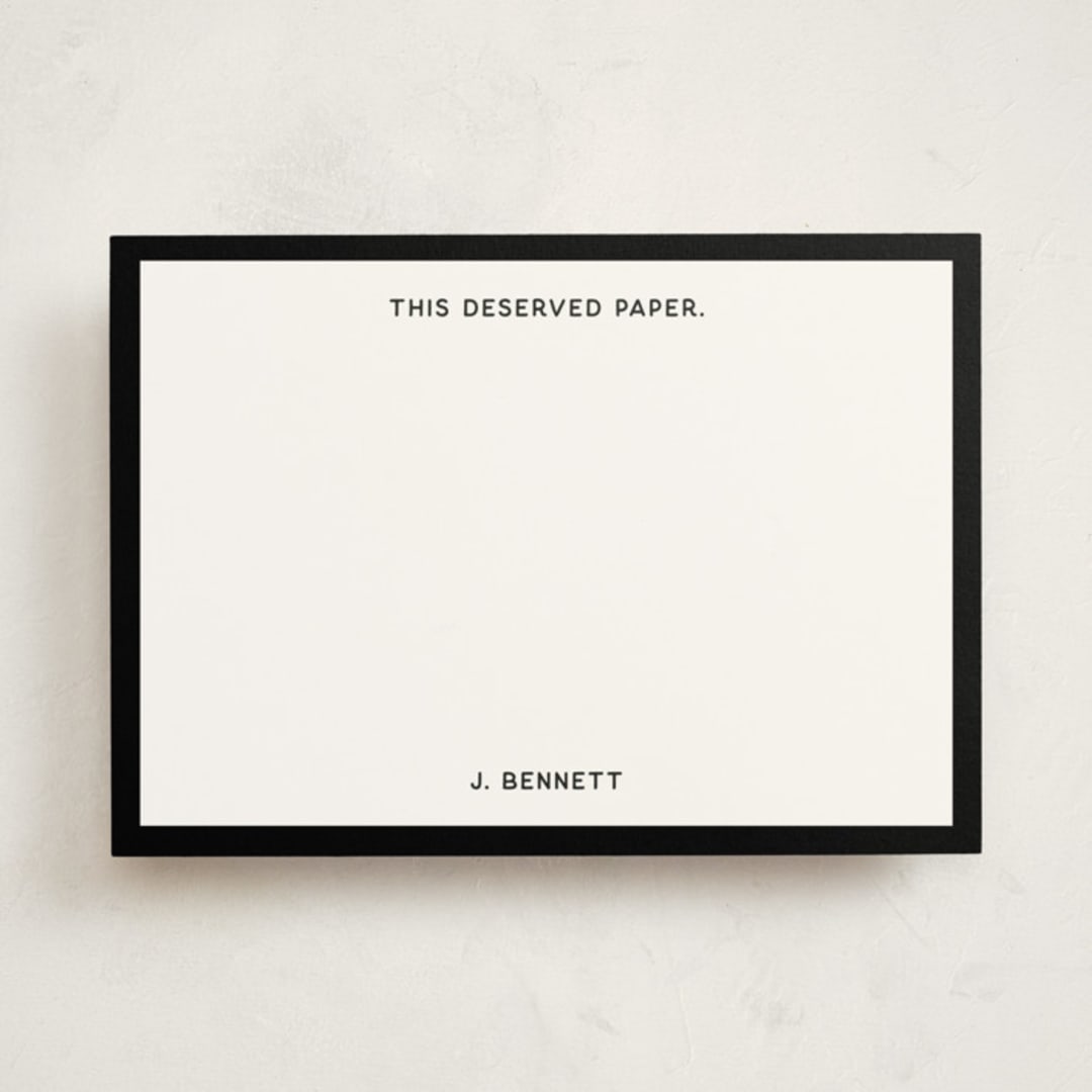 "Cooler Than A Text" - Personalized Stationery Cards in Noir by Kimberly FitzSimons - Front