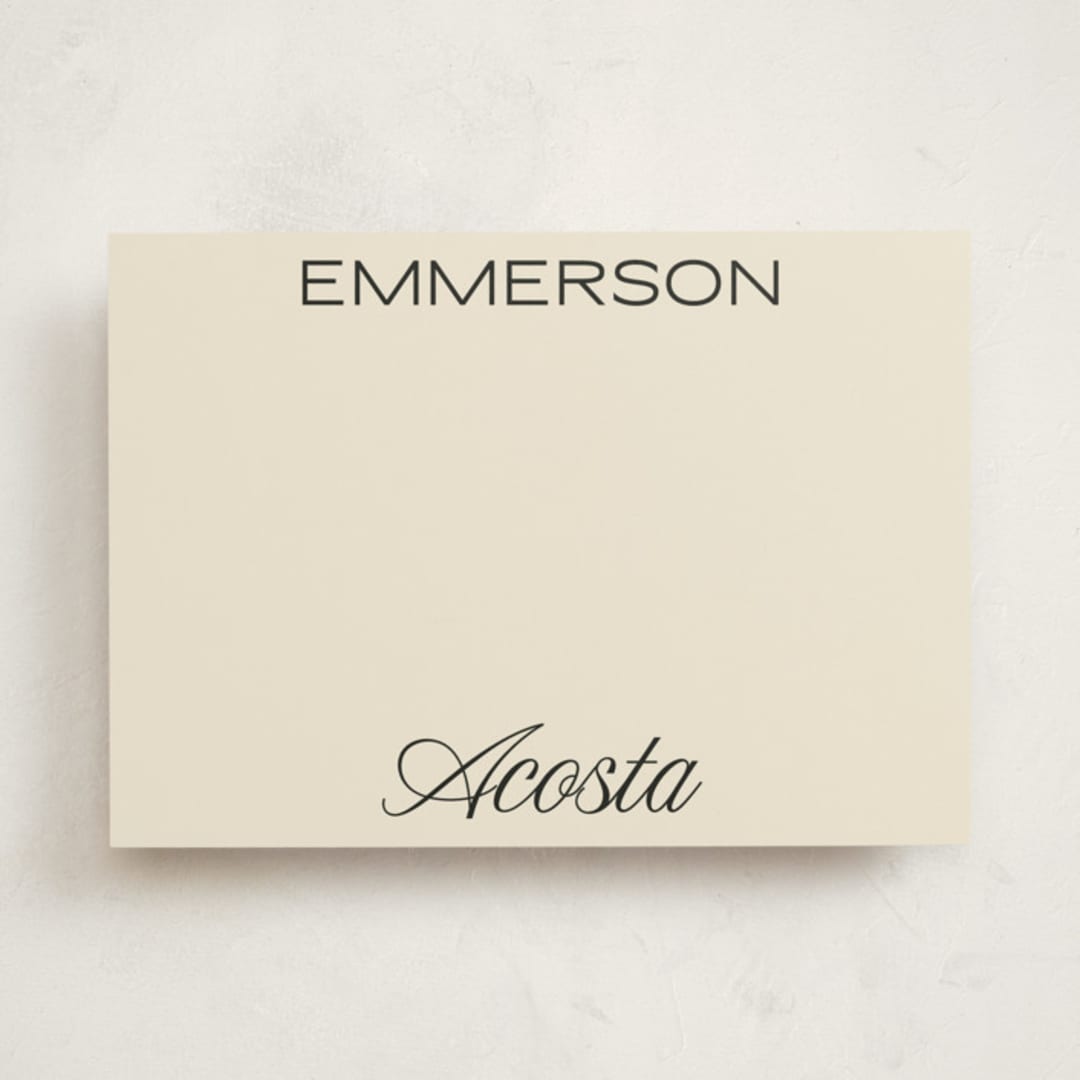 "Picture Show" - Personalized Stationery Cards in Ecru by Morgan Kendall - Front