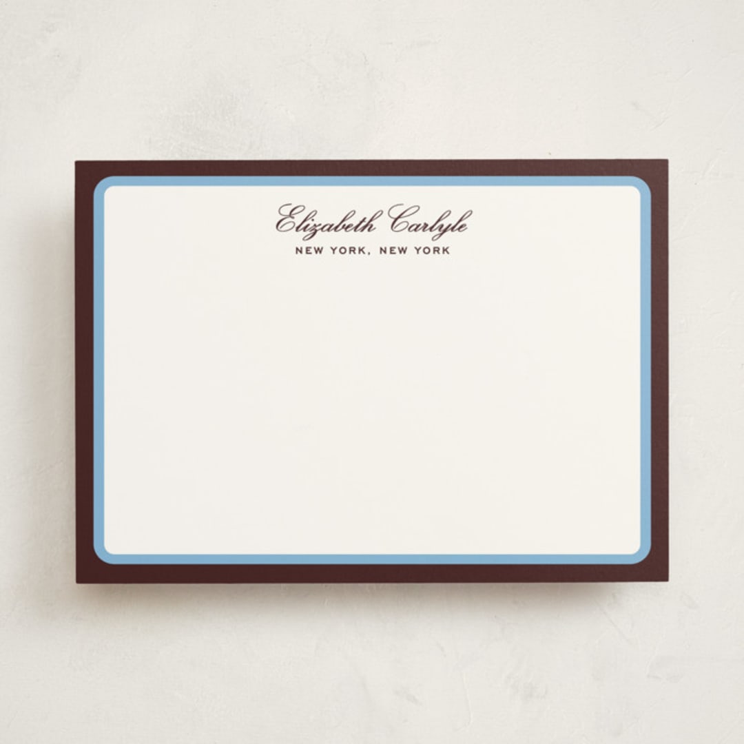 "Aperitif" - Personalized Stationery Cards in Fig by Megan Davis - Front