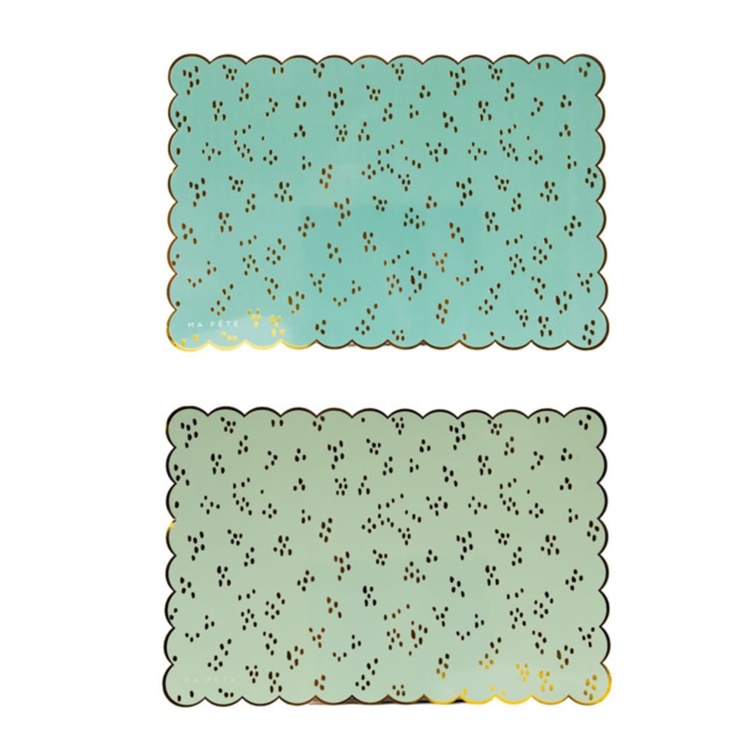 "Fun Fair Placemat, Blue, & Green - Pack of 8" - Party Table Decor in blue by MA FÊTE