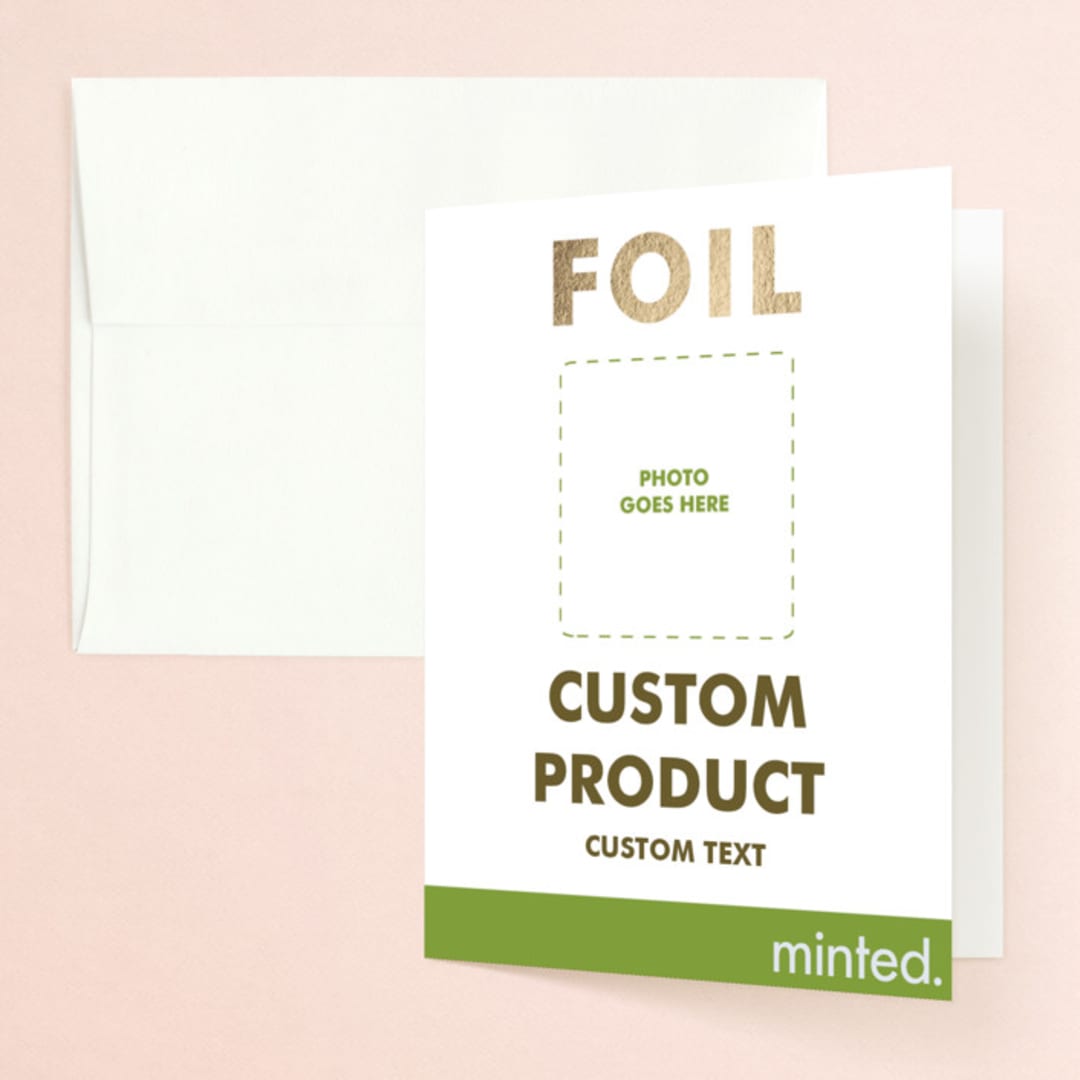"Portrait Custom" - Bridal Shower Thank You Cards in Golden by Minted - Front