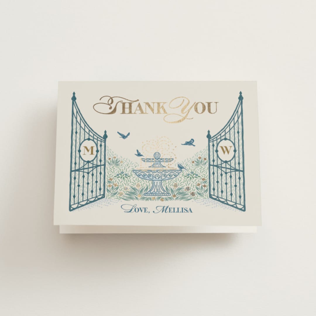 "Garden Gate" - Bridal Shower Thank You Cards in Garden by Paper Sun Studio - Front