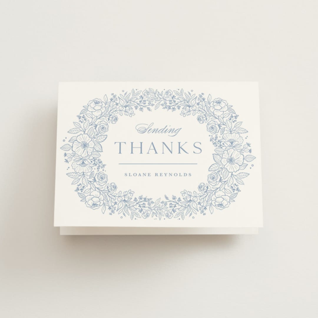 "Wild Roses" - Bridal Shower Thank You Cards in Nova by Kristen Smith - Front
