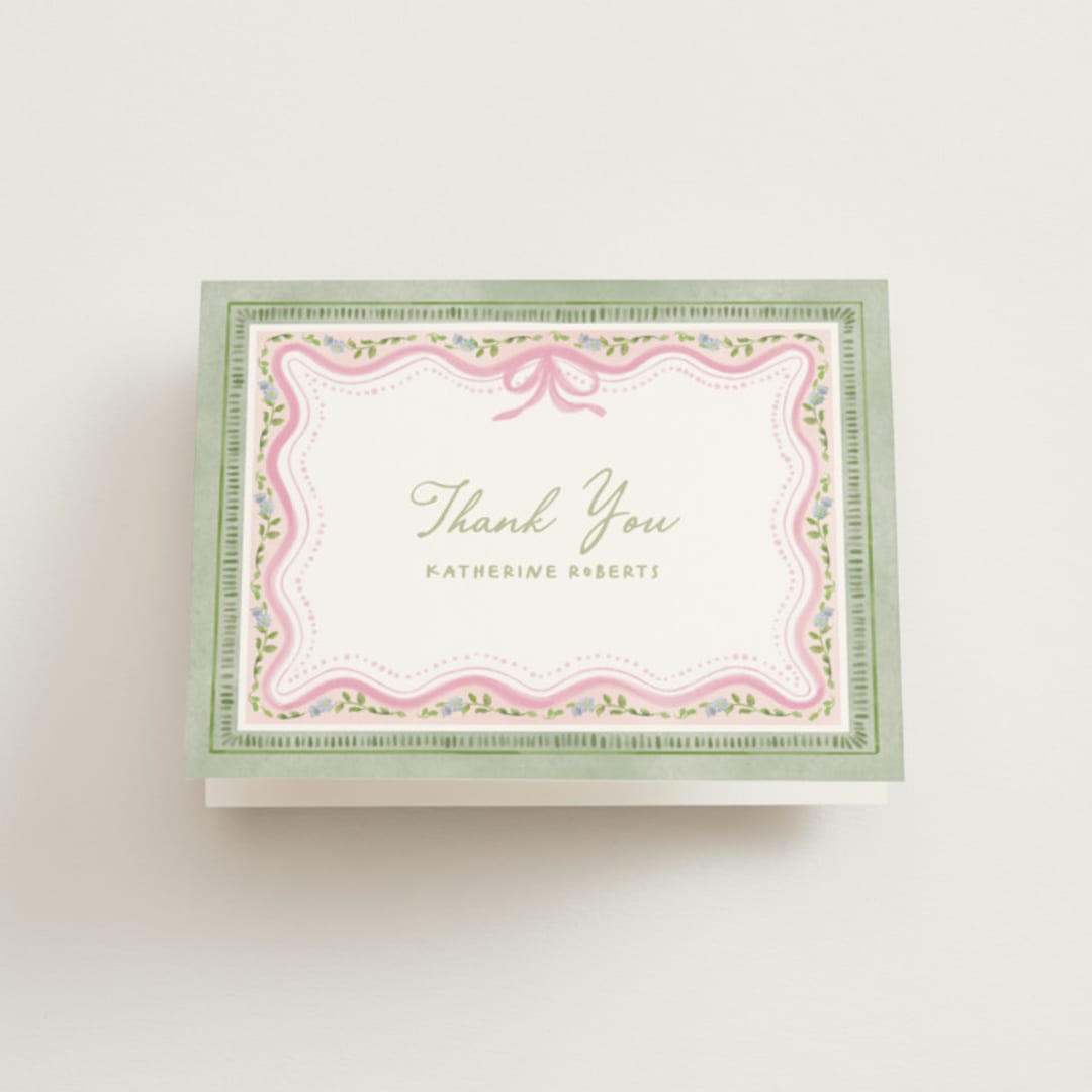 "Bride to Be" - Bridal Shower Thank You Cards in Garden Glory by Creo Study - Front