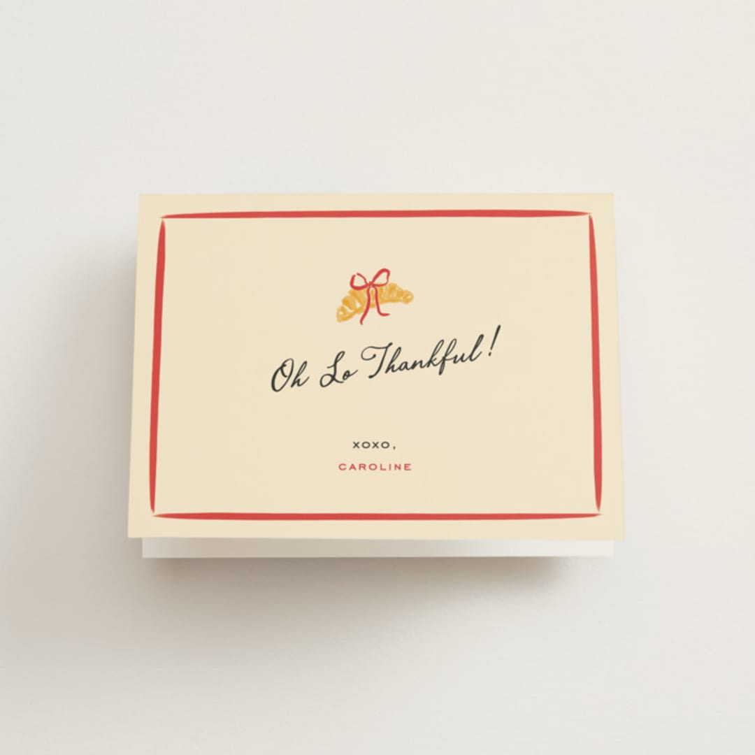 "Oh La Love!" - Bridal Shower Thank You Cards in Scarlet by Sarah Rosenthal - Front