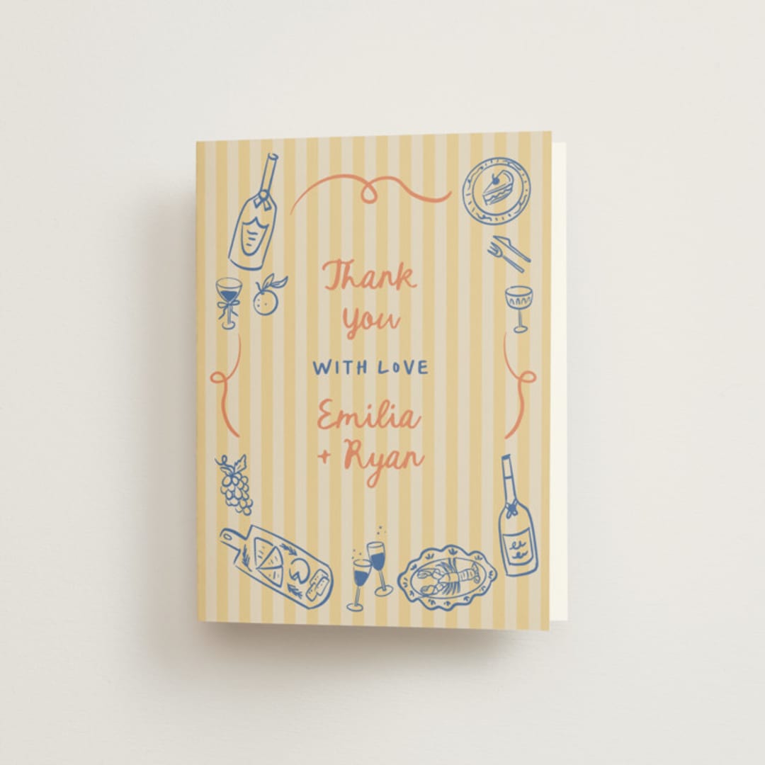 "Sunny Brunch" - Bridal Shower Thank You Cards in Sunshine by Elly - Front