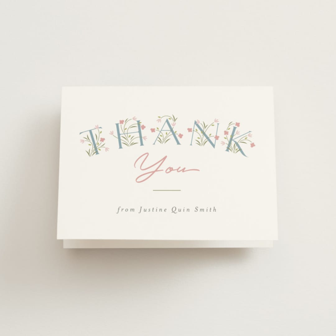"Mai Tai" - Bridal Shower Thank You Cards in Orchid by letterfix - Front