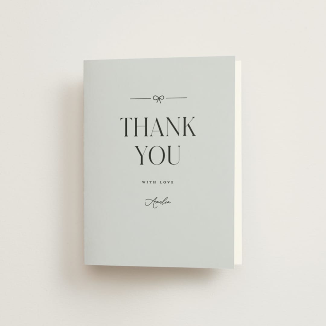 "Palmer" - Bridal Shower Thank You Cards in Delphinium by Pixel and Hank - Front