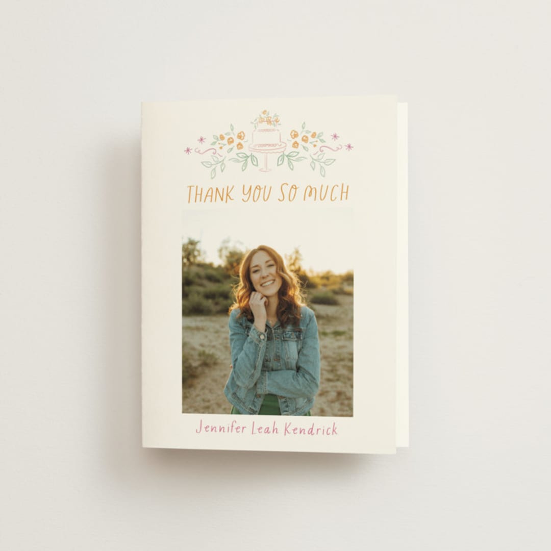 "A Brunch" - Bridal Shower Thank You Cards in Margarita by Petra Kern - Front