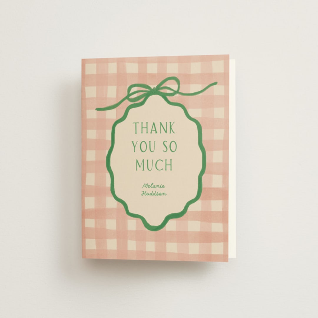 "Lemonade" - Bridal Shower Thank You Cards in Strawberry Matcha by Vera Lim - Front