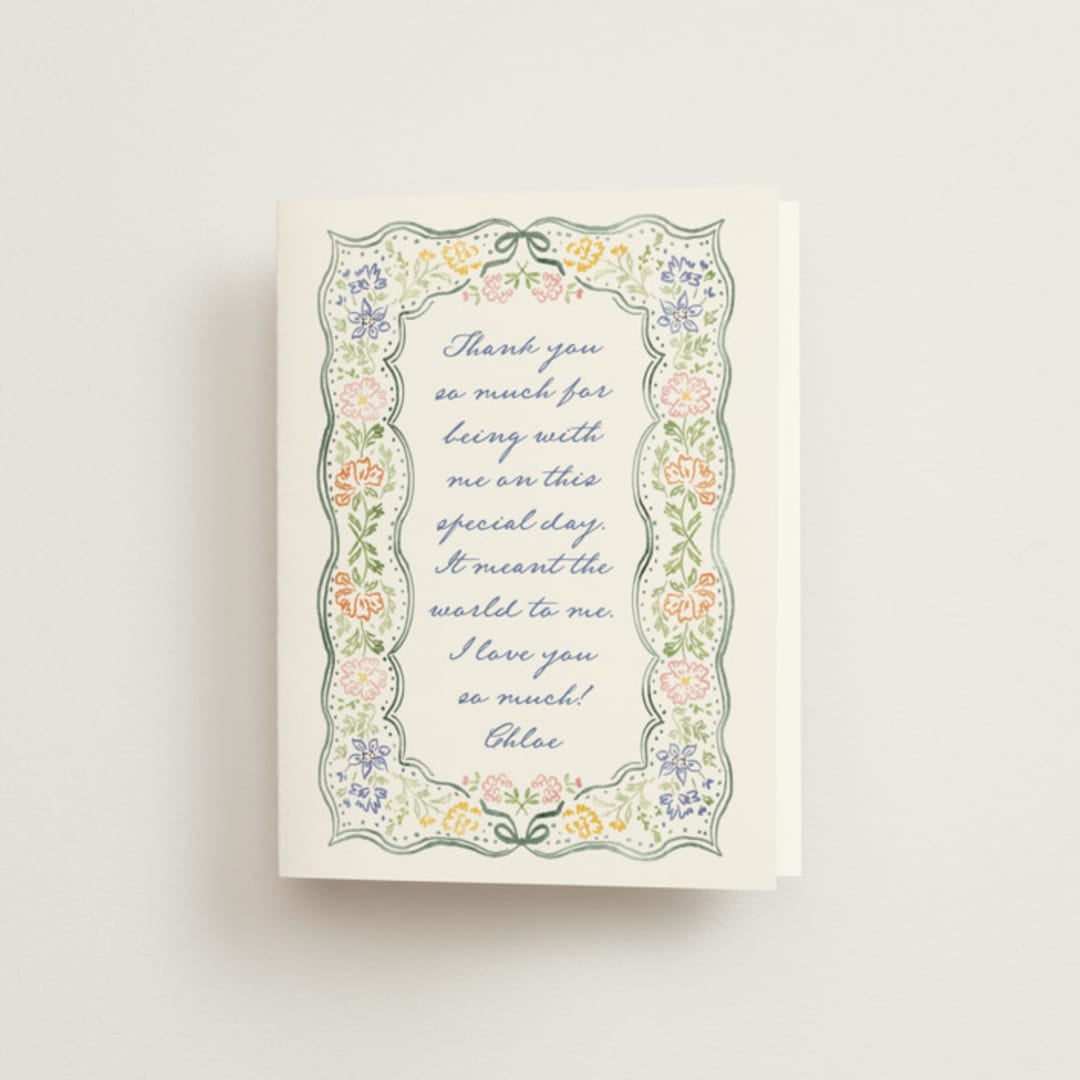 "This Day" - Bridal Shower Thank You Cards in Meadow by Petra Kern - Front
