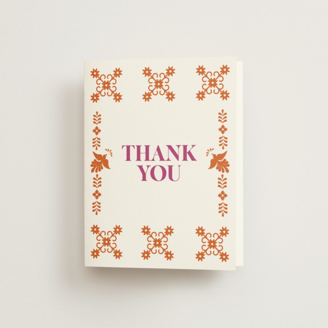 "Let's Fiesta" - Bridal Shower Thank You Cards in Gumdrop by Eva Tadros - Front