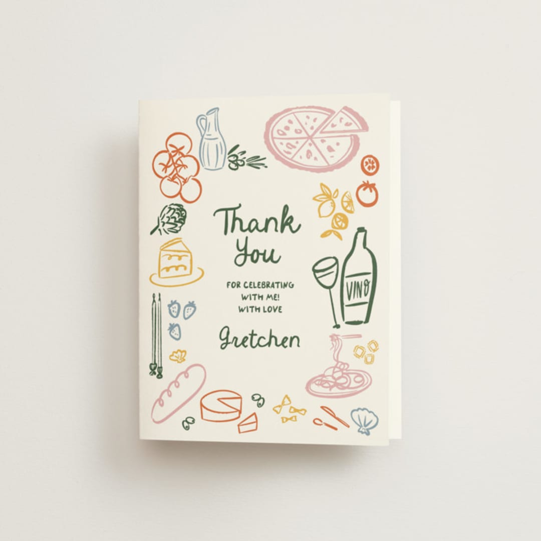 "That's Amore." - Bridal Shower Thank You Cards in Basil by Jenna Holcomb - Front