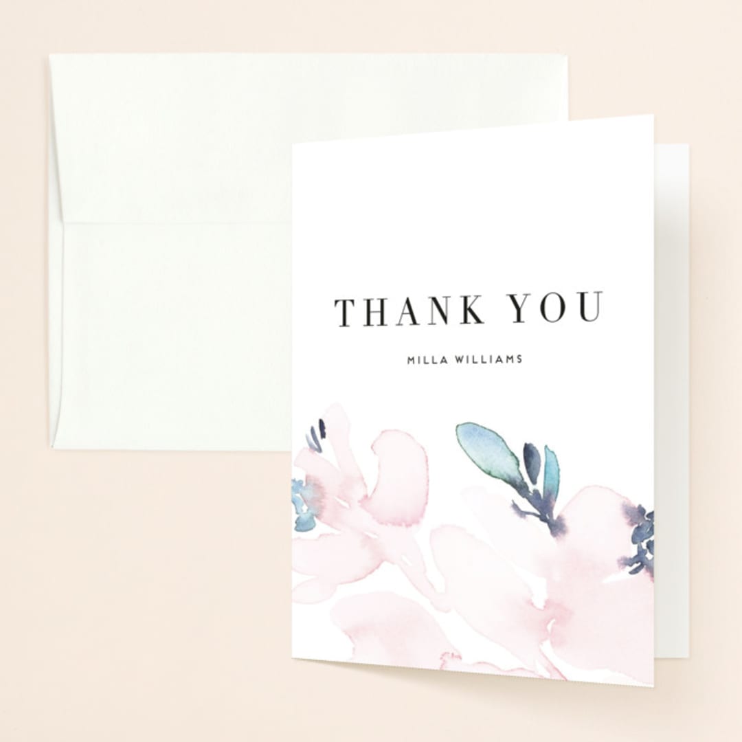 "Florista Modernista" - Bridal Shower Thank You Cards in Azalea by Petra Kern - Front