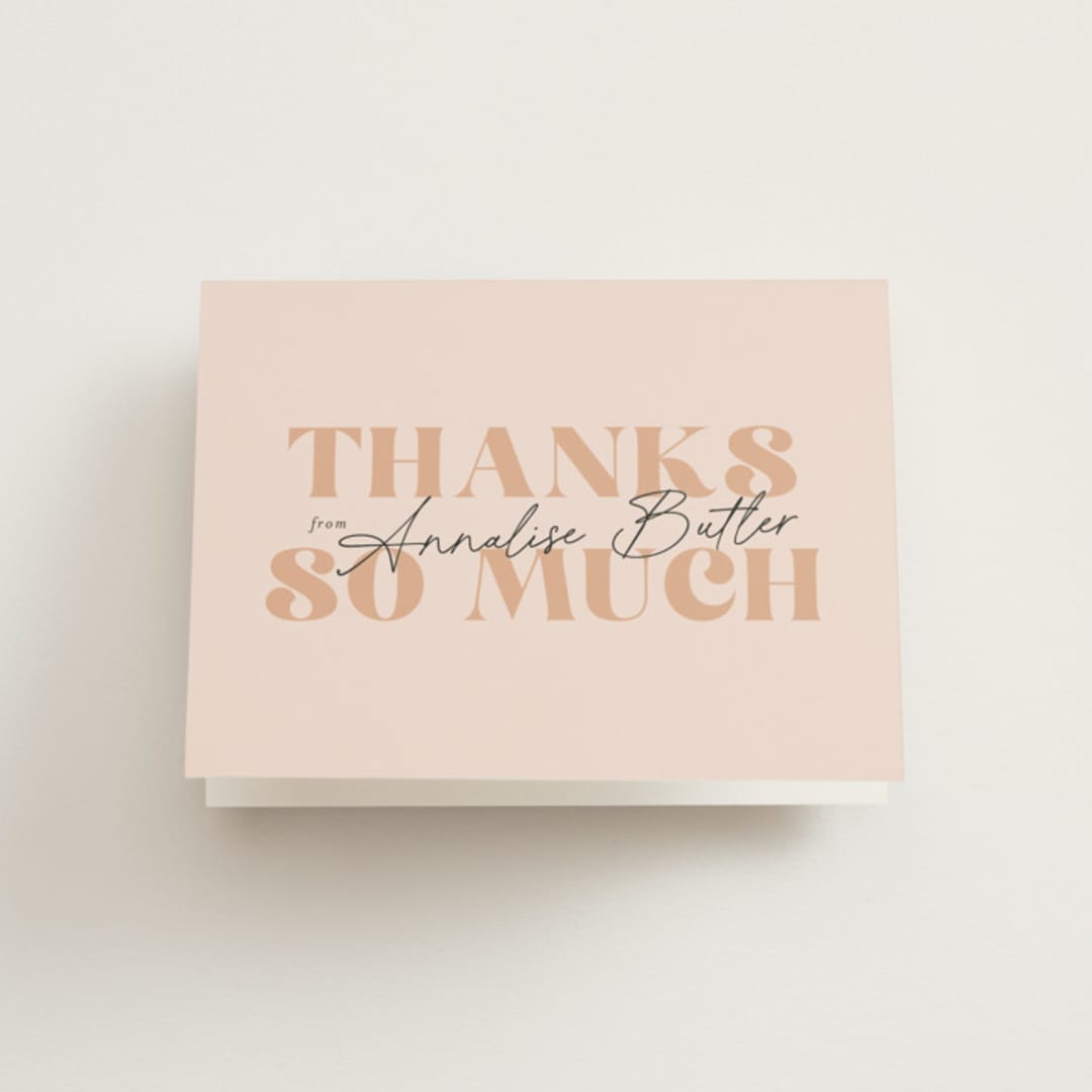 "Let's Brunch" - Bridal Shower Thank You Cards in Petal by Sandra Picco Design - Front