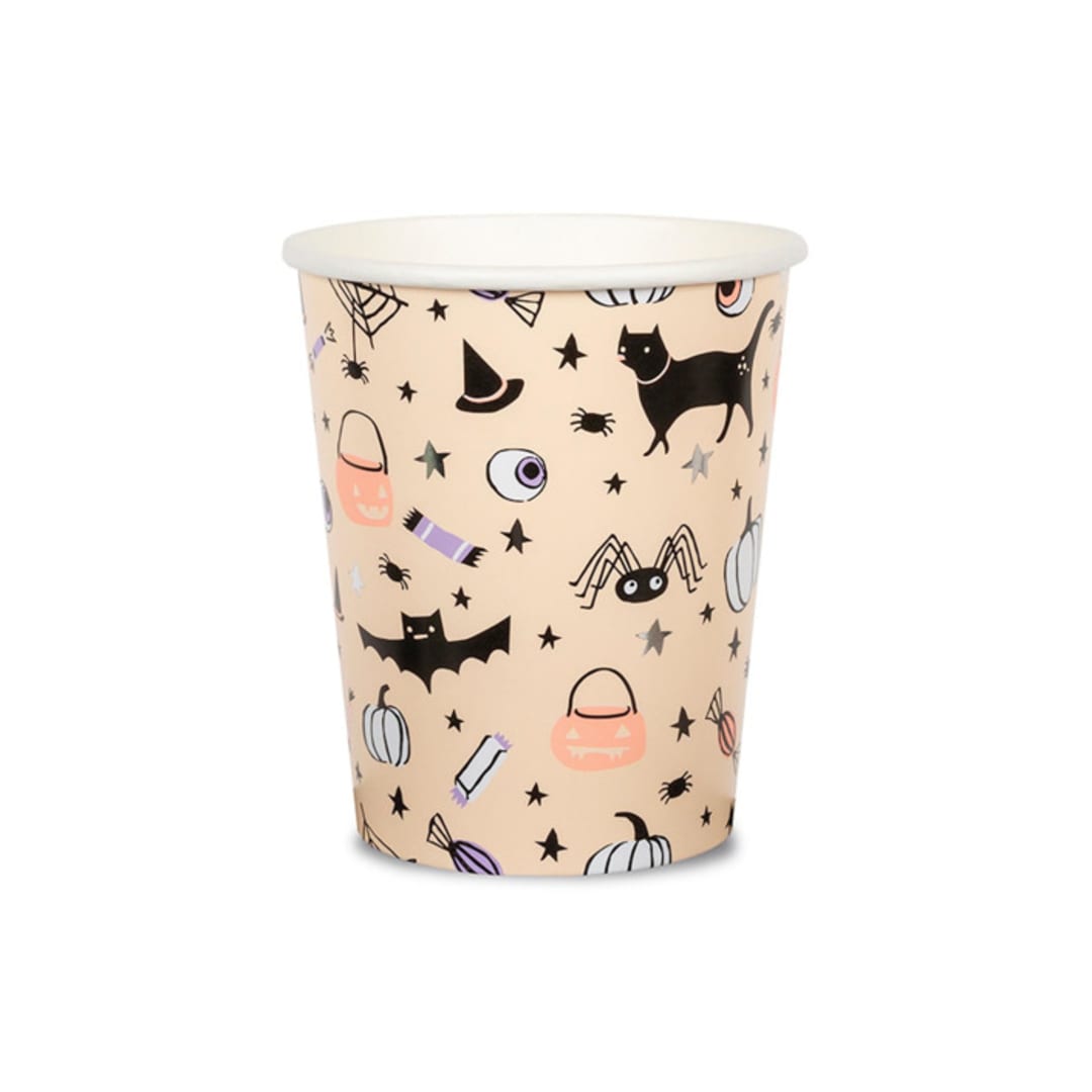 "Hocus Pocus 9 oz Cups" - Party Cups in orange by Jollity and Co