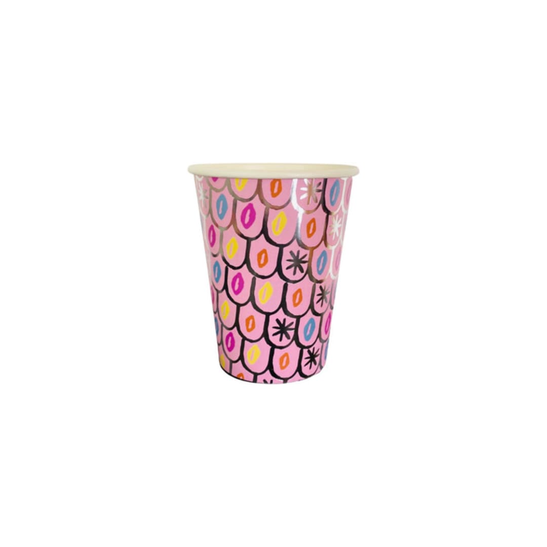 "Mermaid Cups, Pink - Pack of 8" - Party Cups in pink by MA FÊTE