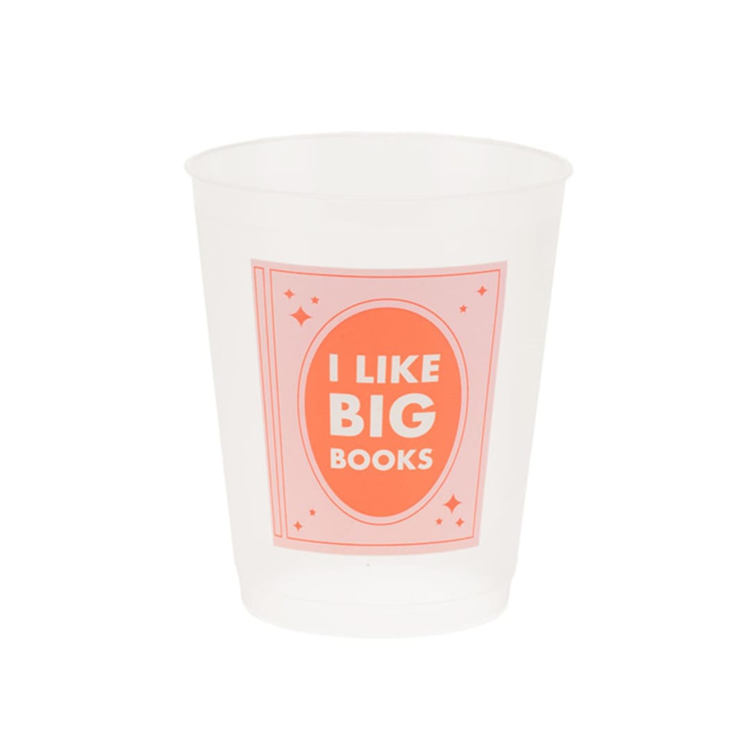"Book Club "I Like Big Books" Flex Cups - Set of 8" - Party Cups in multicolor by Jollity and Co