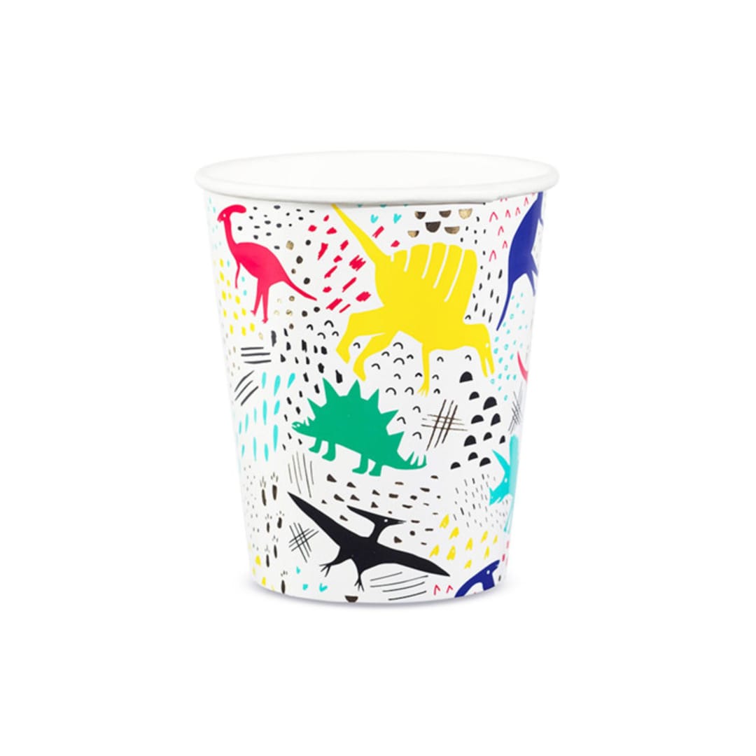 "Dinomite 9 oz Cups - Pack of 8" - Party Cups in multicolor by Jollity and Co
