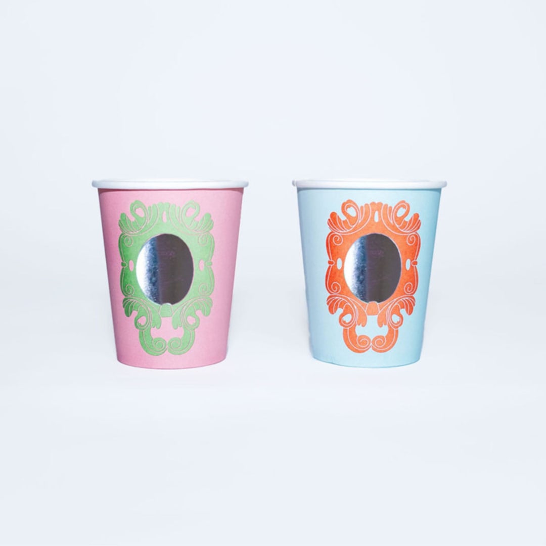 "Mirror Mirror Cups - Princess Party (x12)" - Party Cups in multicolor by POP Party Supplies