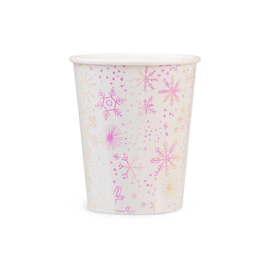 "Frosted 9 oz Cups - Set of 8" - Party Cups in pink by Jollity and Co