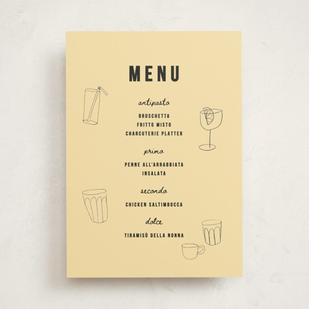 "Aperol" - Party Menus in Crema by Claire - Front