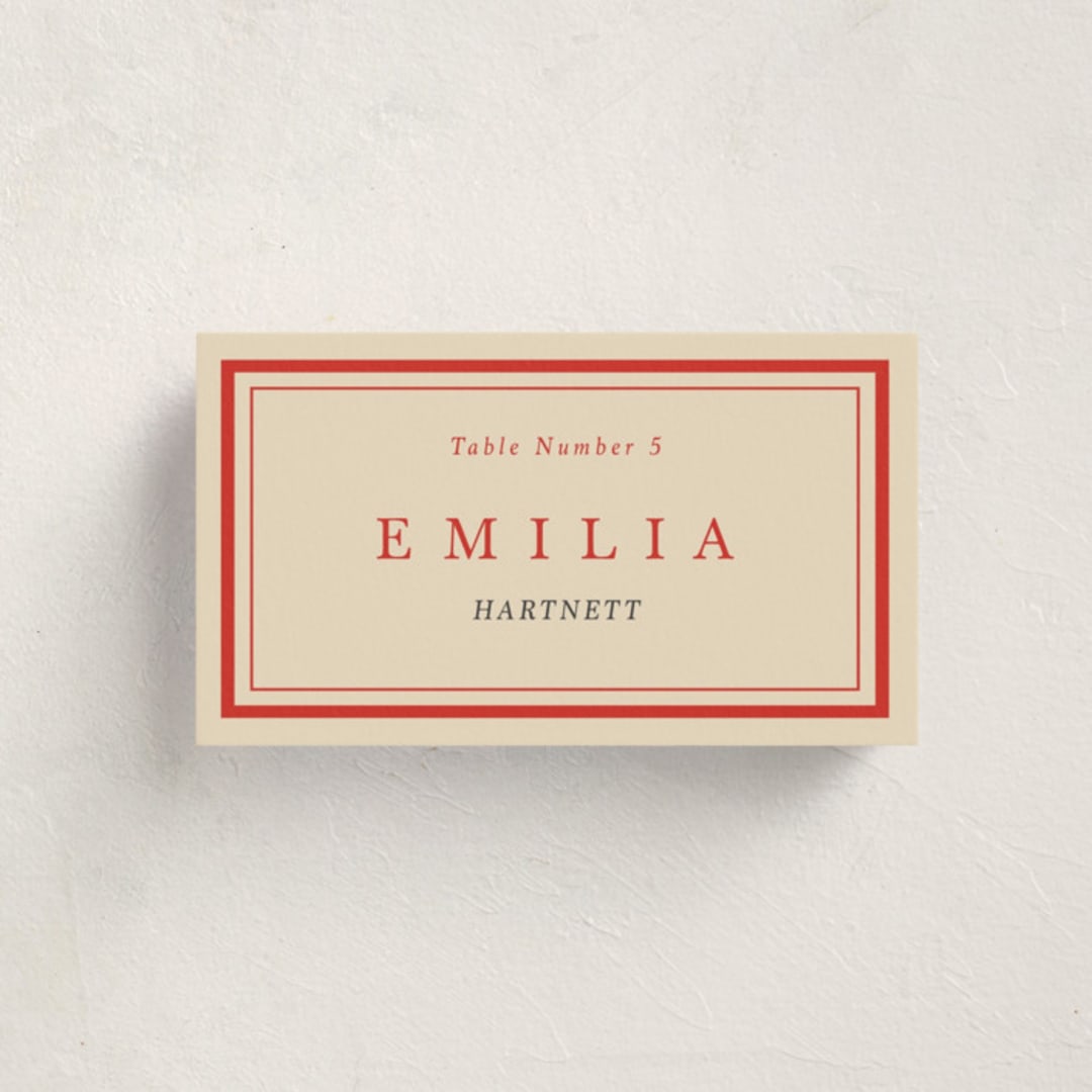 "Book" - Party Place Cards in Festive by Claire - Front with Free Guest Printing