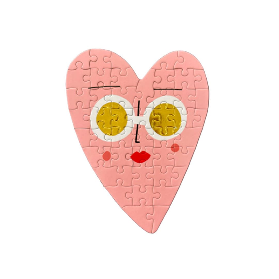 "Heartbeat Gang  Mini Puzzle" - Puzzles in pink by Jollity and Co