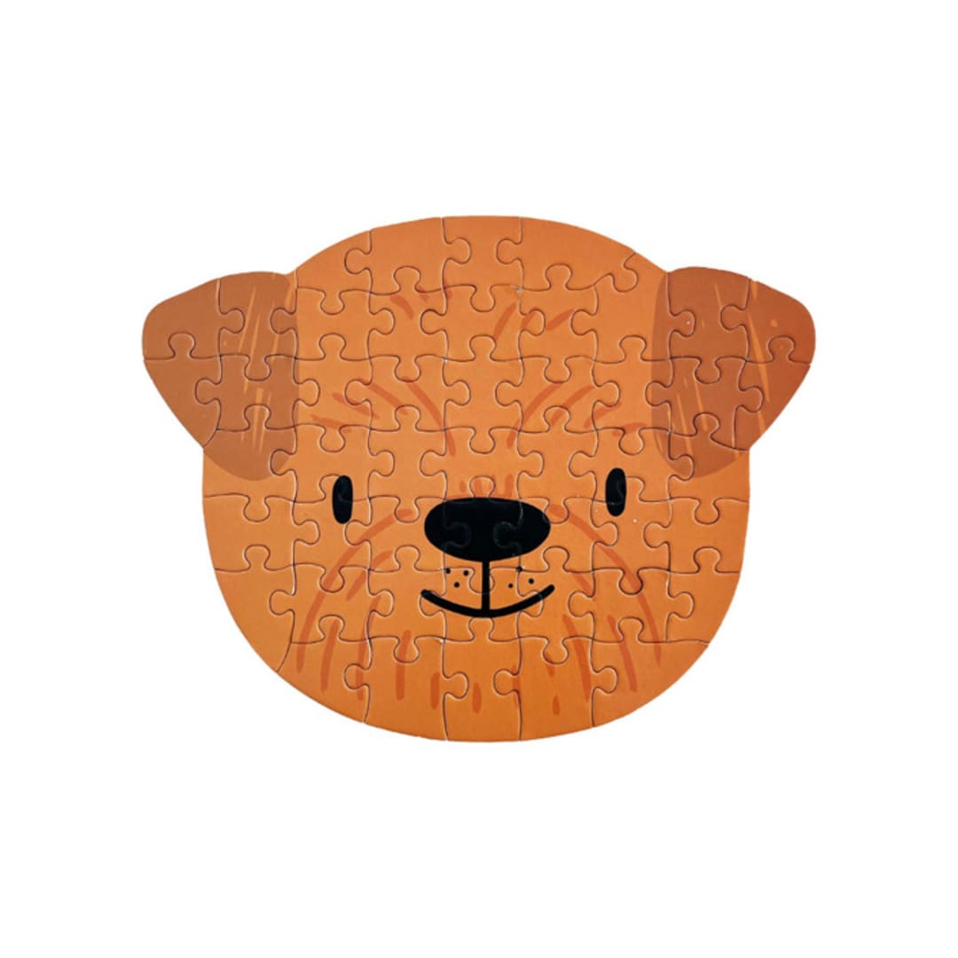 "Bow Wow "Puppy" Mini Puzzle" - Puzzles in beige by Jollity and Co