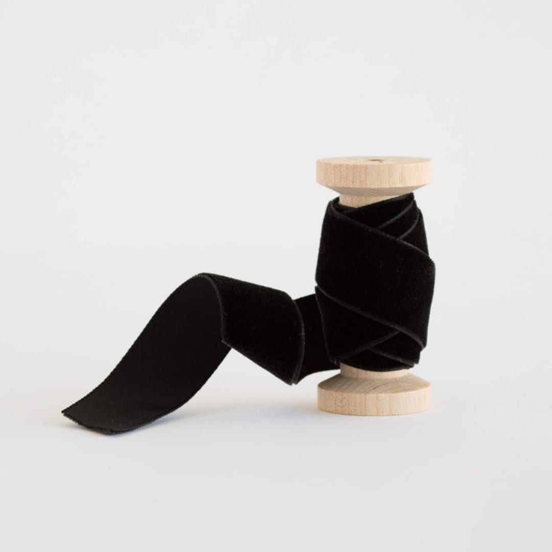 "Black Velvet" - Ribbon in black by Minted - Ribbon