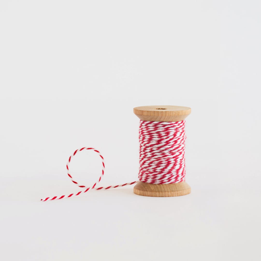 "White & Red Baker's Twine" - Ribbon in white + red by Minted - Ribbon