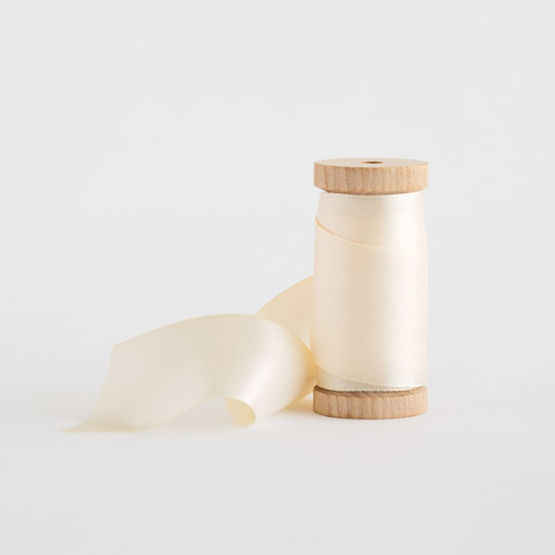 "Champagne Satin" - Ribbon in champagne by Minted - Ribbon