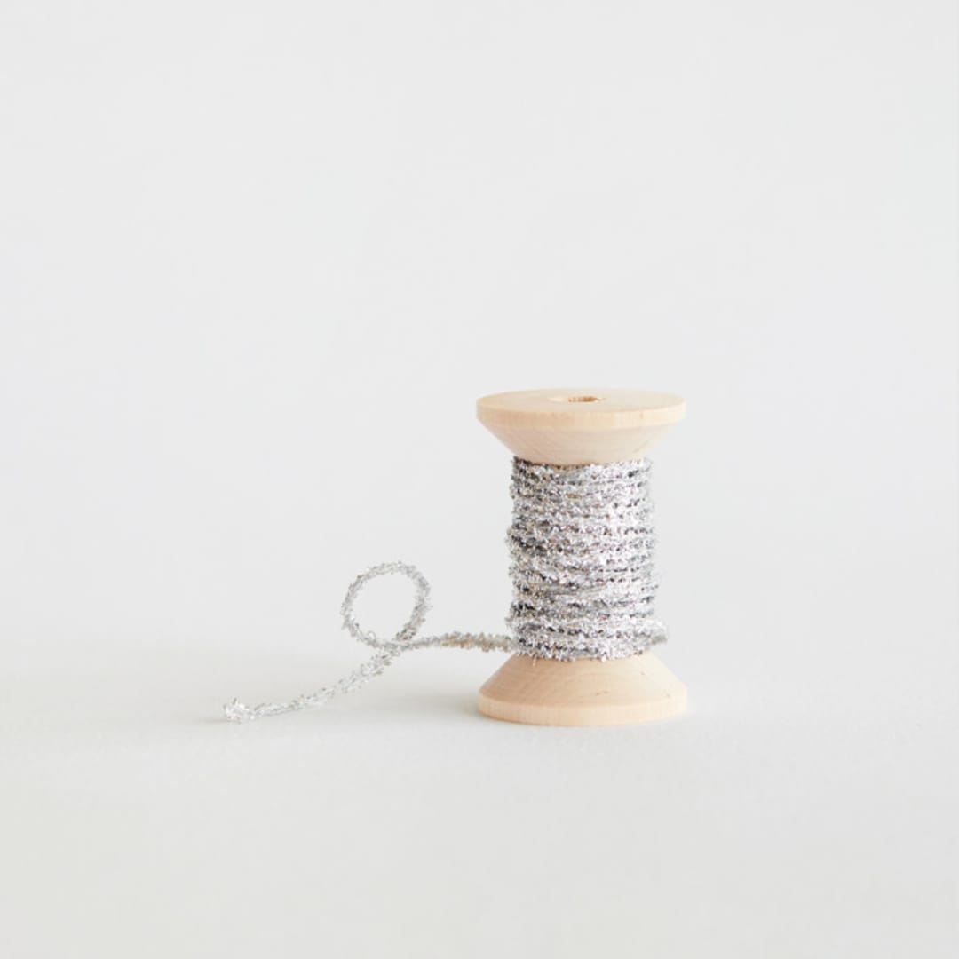 "Glitter Cord Silver" - Ribbon in Silver by Minted - Ribbon