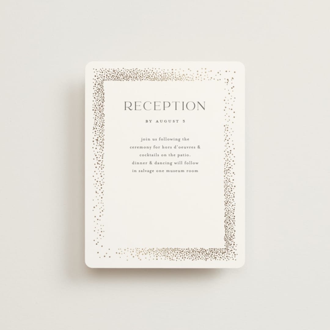 "Flicker" - Reception Cards in Sparkle by Pixel and Hank - Front