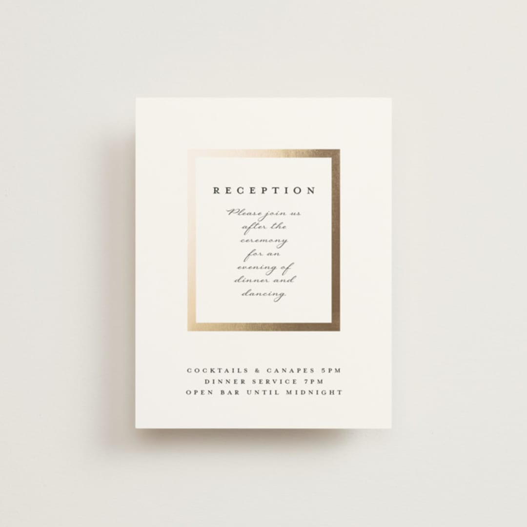 "Defined" - Reception Cards in Snow by mo kelley - Front