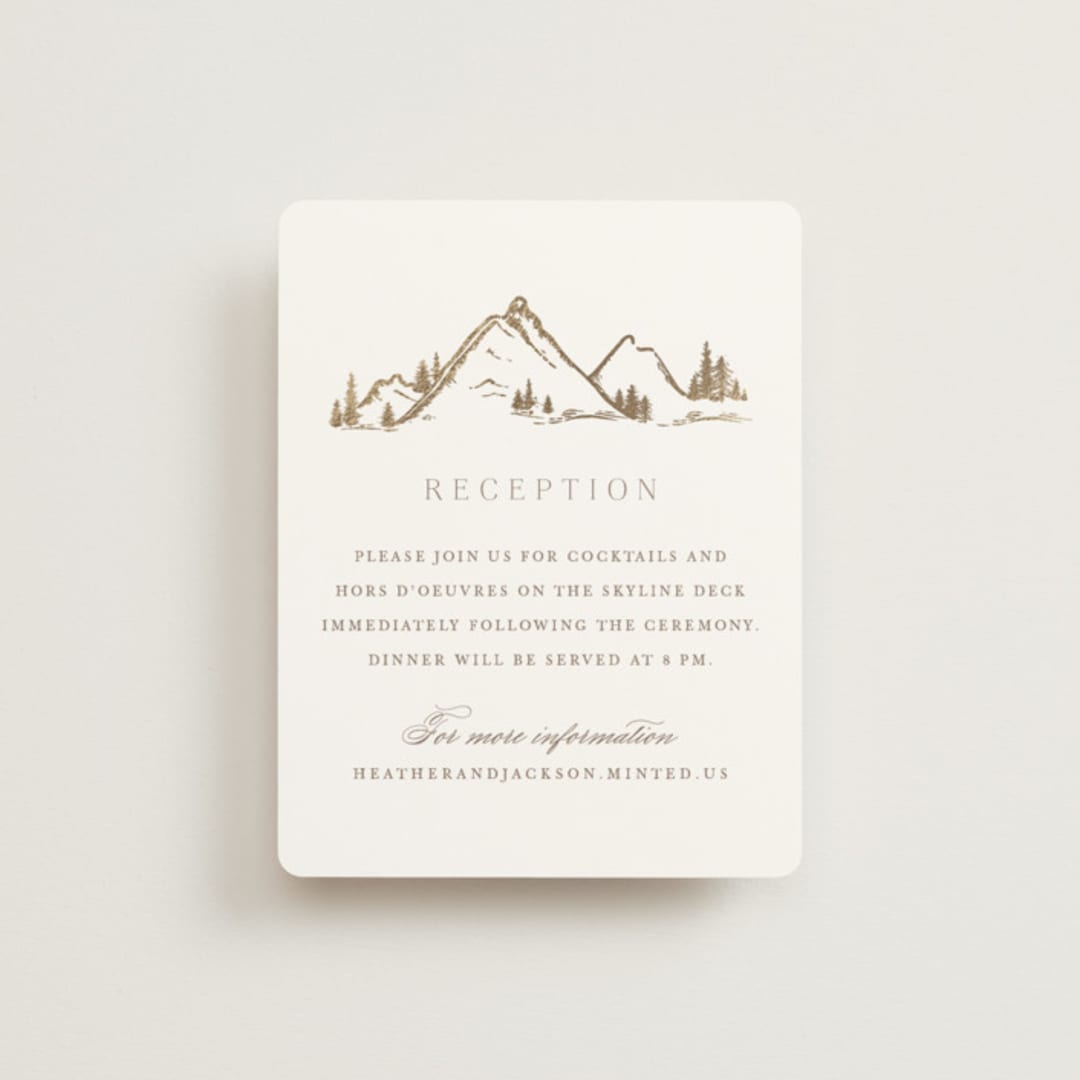 "Colorado" - Reception Cards in Earth by Mansi Verma - Front
