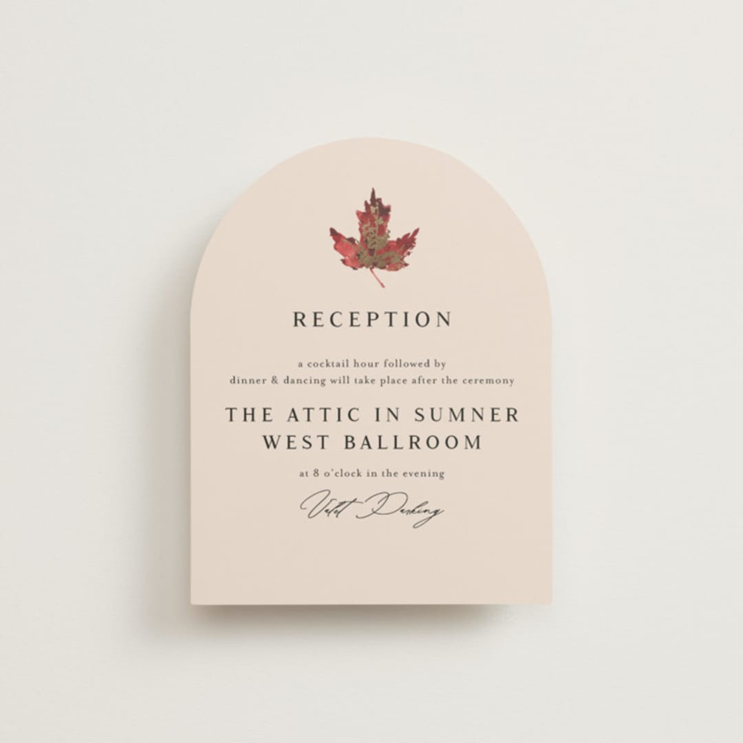 "Autumn Leafs" - Reception Cards in Autumn by Itsy Belle Studio - Front