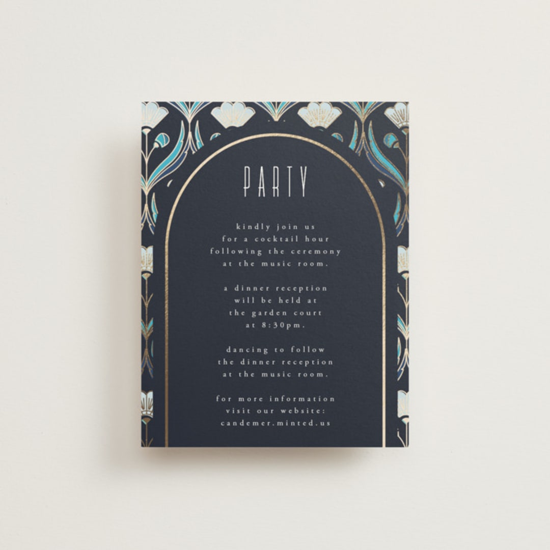 "Deco pattern" - Reception Cards in Cote d'azur by Ana de Sousa - Front