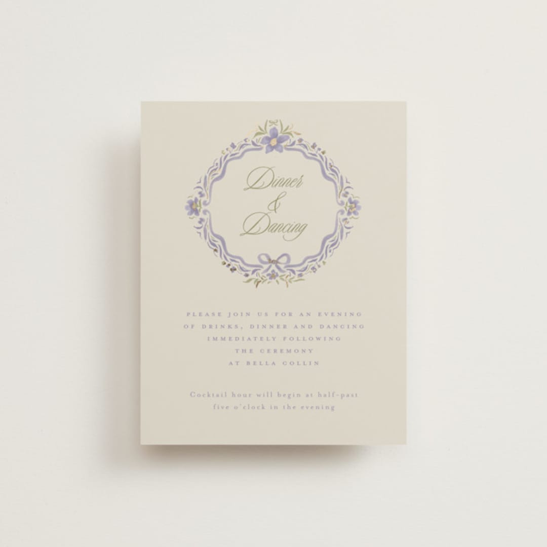 "FairyTale.." - Reception Cards in Heather by Vera Lim - Front
