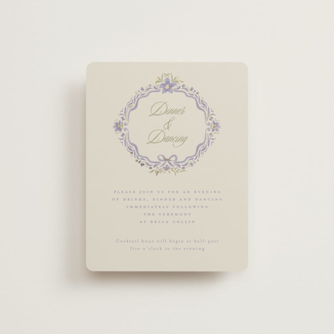 "FairyTale.." - Reception Cards in Heather by Vera Lim - Front