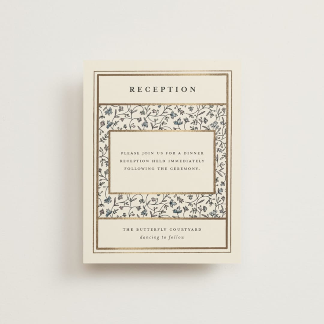 "Hansen" - Reception Cards in Almond by Stephanie Hawkes - Front