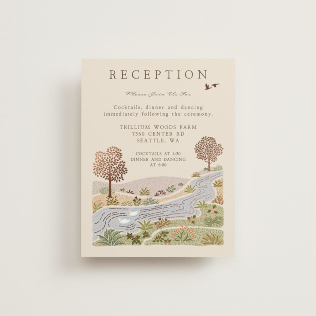 "Countryside" - Reception Cards in Autumnal by Paper Sun Studio - Front