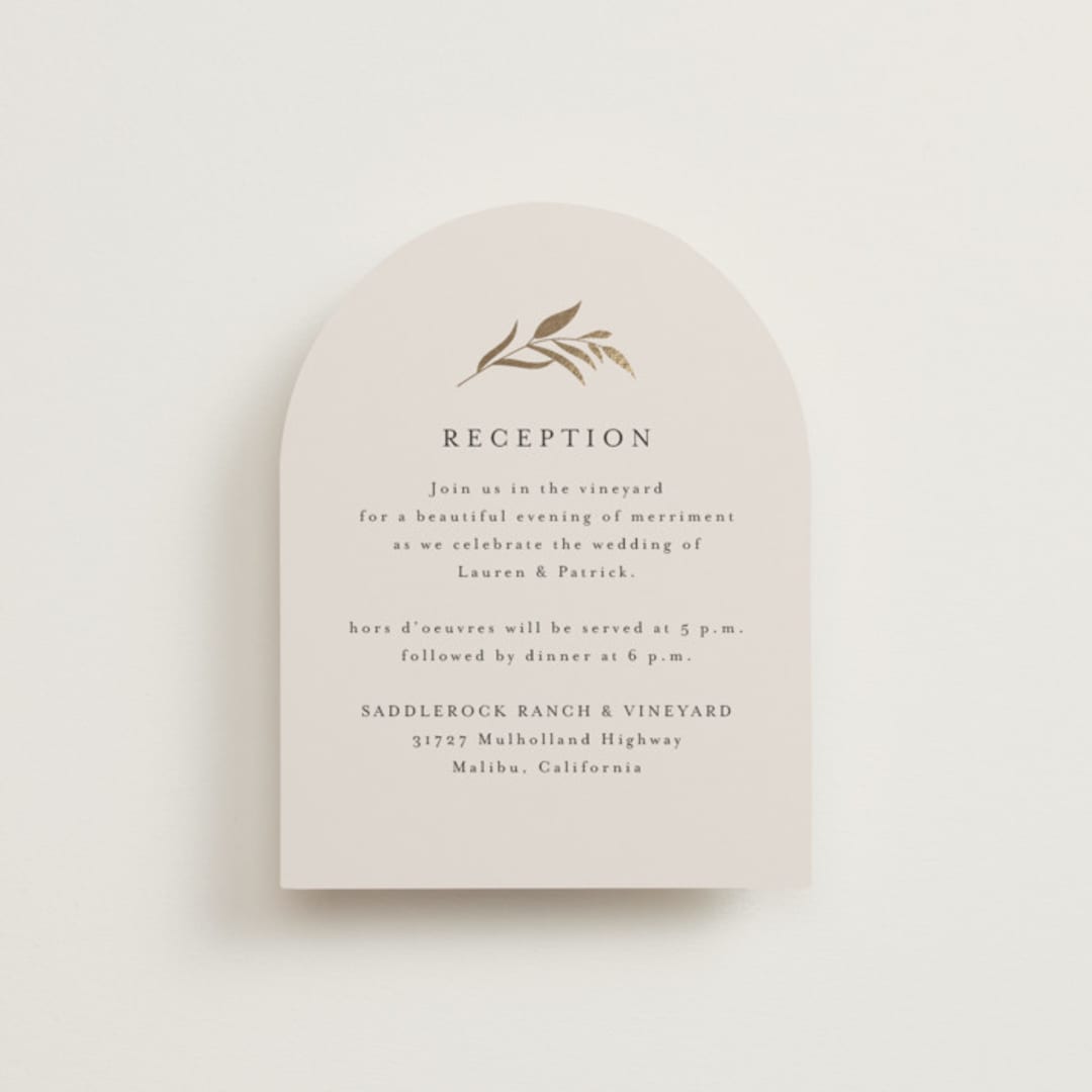 "Natural Monogram" - Reception Cards in Porcelain by Jennifer Postorino - Front